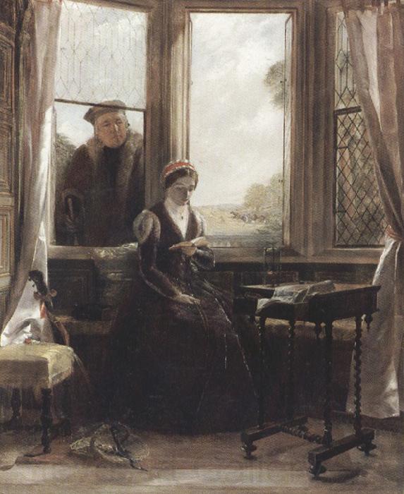 John callcott horsley,R.A. Lady Jane Grey and Roger Ascham (mk37) France oil painting art